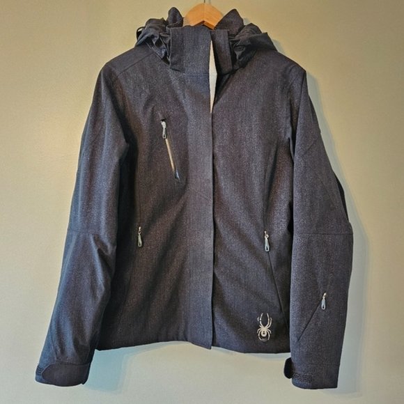 Spyder Women's Fall Winter Jacket Coat Hoodie Black Size 12. - Picture 4 of 16
